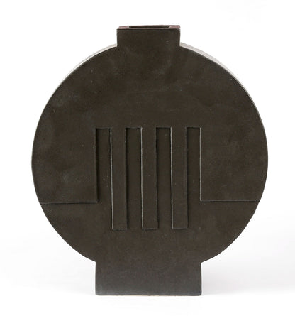Skulpturale Design-Vase in Schwarz