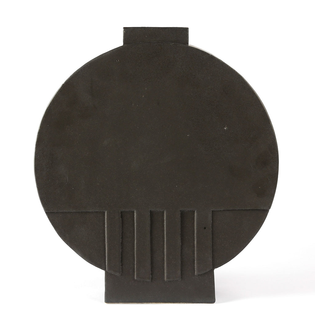 Skulpturale Design-Vase in Schwarz