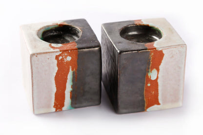 4-Piece Tealight Holder Set from Stoneware