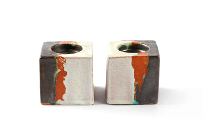 4-Piece Tealight Holder Set from Stoneware