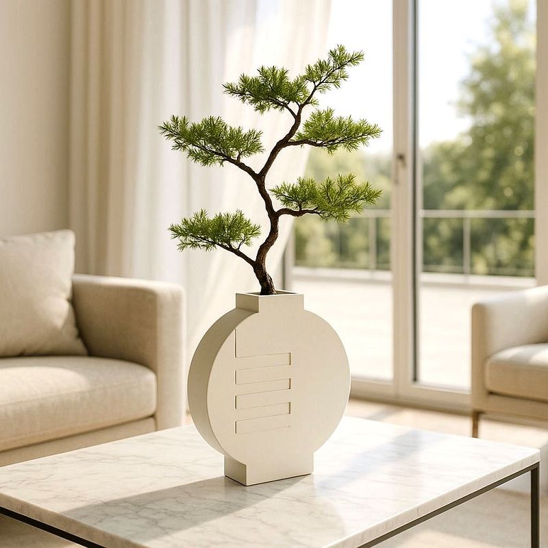 Künstlerische Design-Vase in Weiß