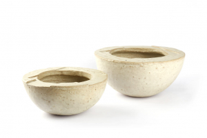 Künstlerische Steinzeugschalen, 2er Set