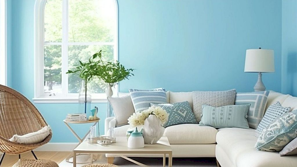Wandgestaltung mit COLOURS OF MALLORCA Wandfarbe Blautürkis Mare 137