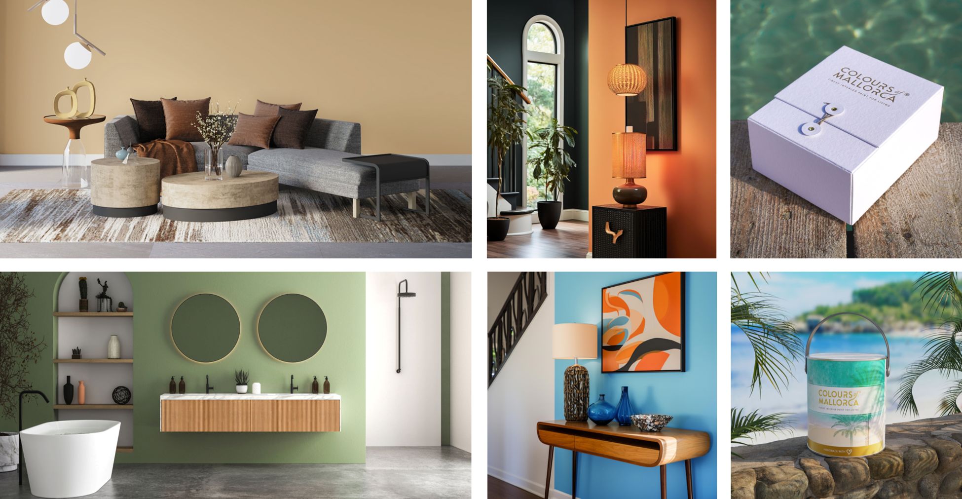 Die exzellenten Wandfarben von COLOURS OF MALLORCA Die Farben Mallorcas eingefangen in Wandfarben Kollektionen